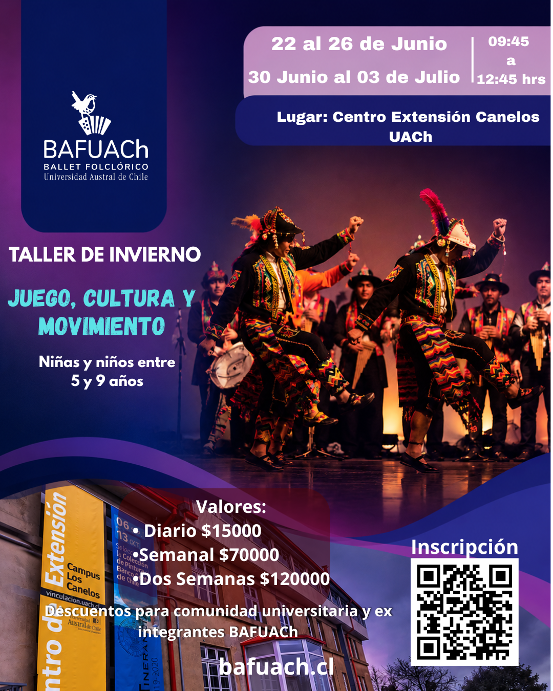 Afiche Talleres de Invierno BAFUACh 2026