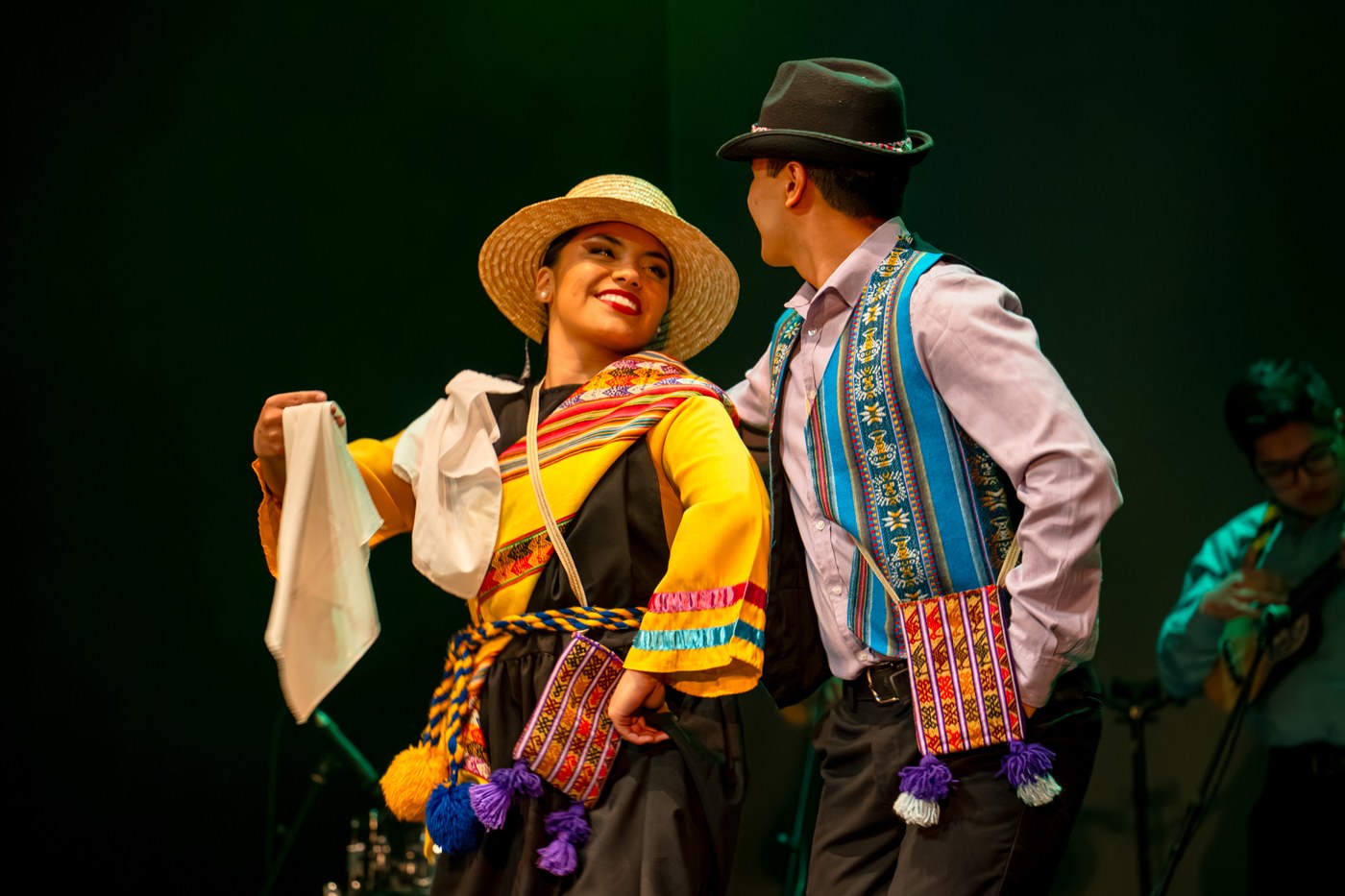 Cuadro Altiplano de BAFUACh con vestuario andino